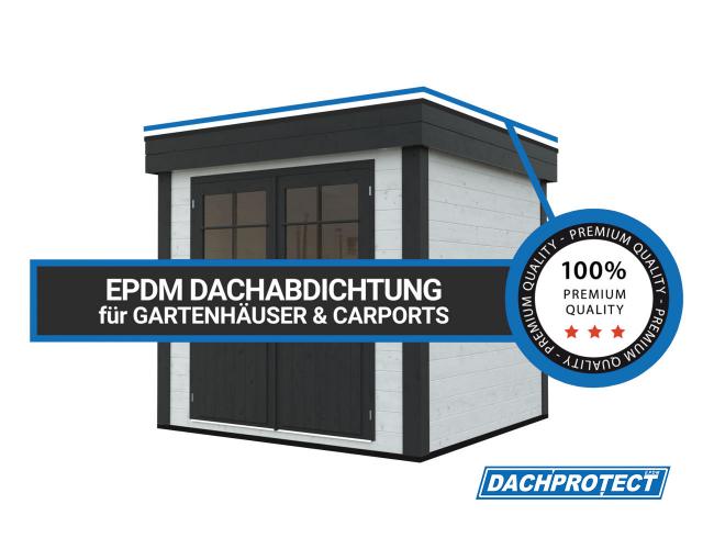 EPDM DACH SET (Dachbahn in verschiedenen Breiten und Längen + BlueTek Kleber + Walze mit Griff)