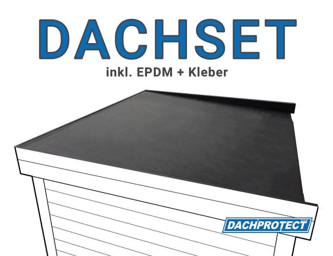 EPDM DACH SET (Dachbahn in verschiedenen Breiten und Längen + BlueTek Kleber + Walze mit Griff)